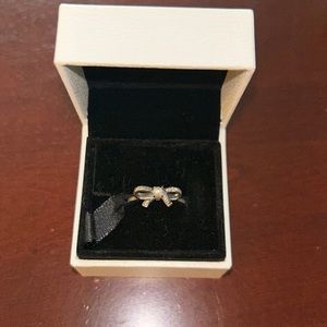 Pandora Delicate Sentiments Bow Ring with Pearl